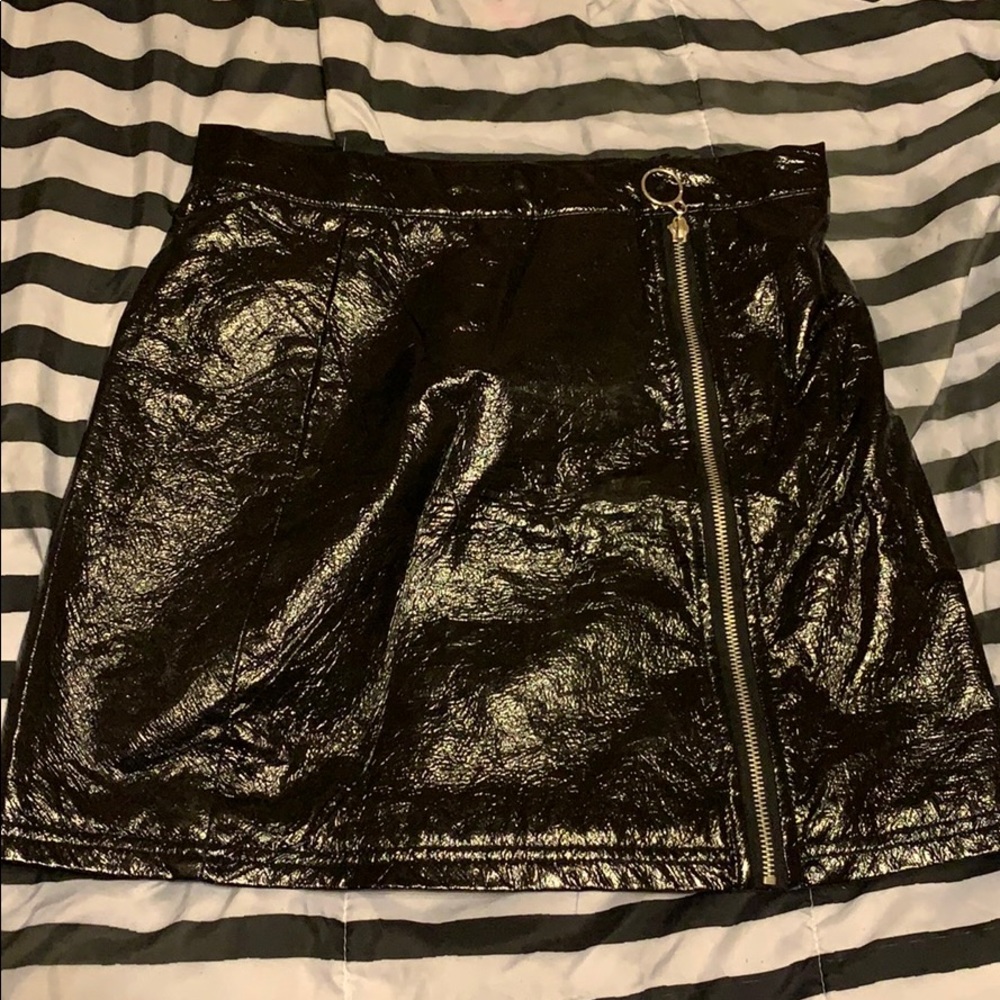 Black faux skirt